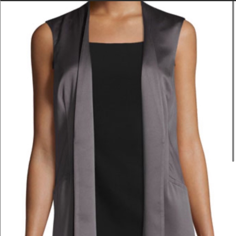 Laundry by Shelli Segal Long Satin Vest